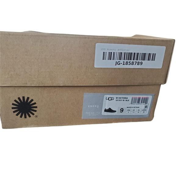 NIB UGG W Victoria Suede Sneakers Black Sz 9 - Picture 10 of 11